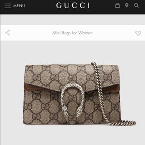 Gucci Dionysus GG Supreme Mini Bag.